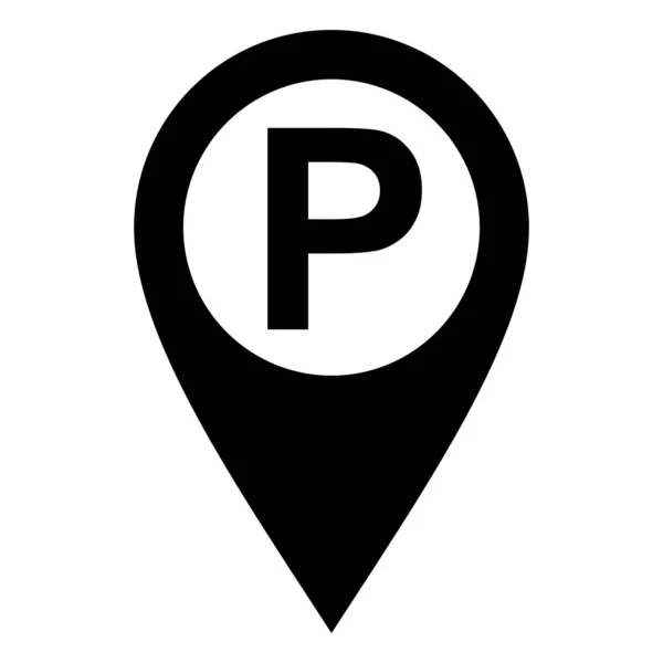 Parking Location Pin Vector Illustration — Stock Vector