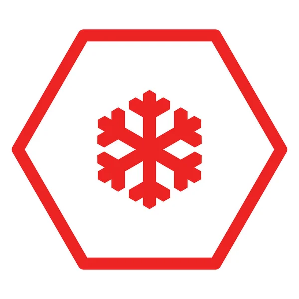 Снежинка Шестиугольник Качестве Векторной Иллюстрации — стоковый вектор
