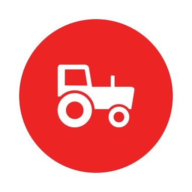 Vektör illüstrasyonu olarak traktör ve daire