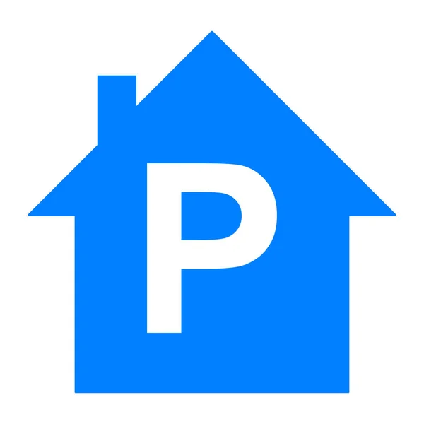 Parking Home Vector Illustration — Stock Vector