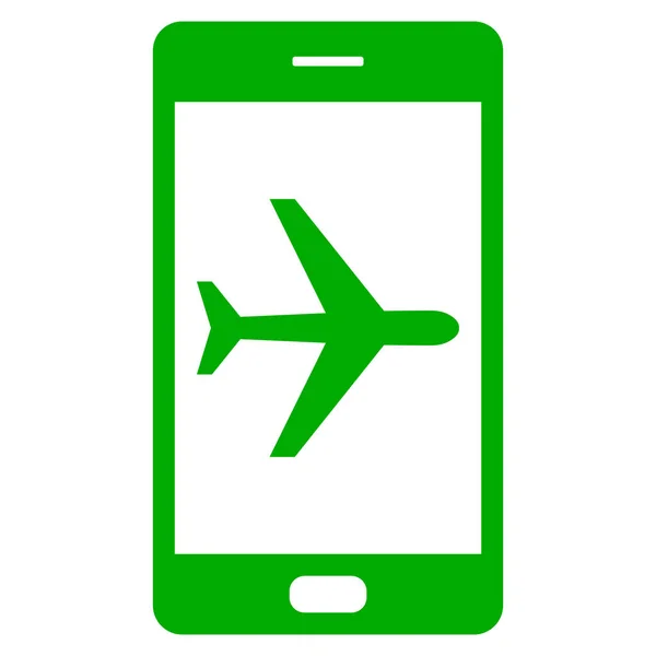Vliegtuig Smartphone Als Vectorillustratie — Stockvector