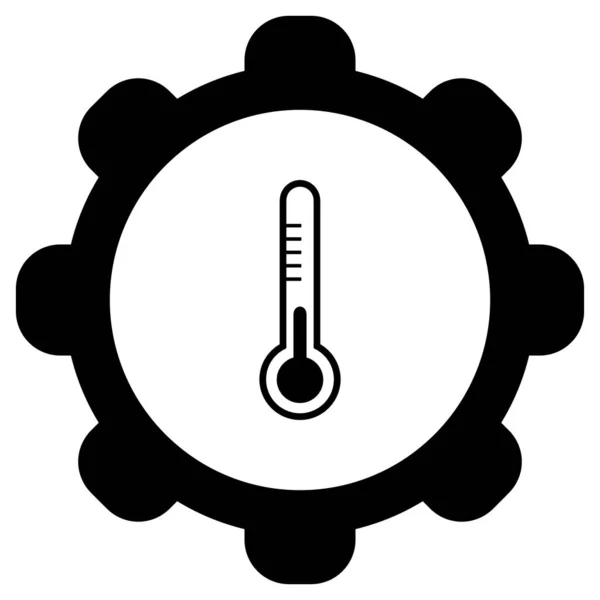 Termometer Och Hjul Som Vektorillustration Royaltyfria illustrationer