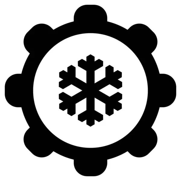 Νιφάδες Χιονιού Και Τροχός Διανυσματική Απεικόνιση Διανυσματικά Γραφικά