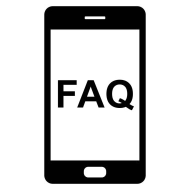 Vektör illüstrasyon olarak SSS ve akıllı telefon