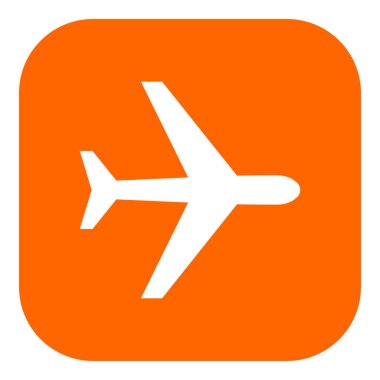 Vektör illüstrasyon olarak uçak ve uygulama simgesi