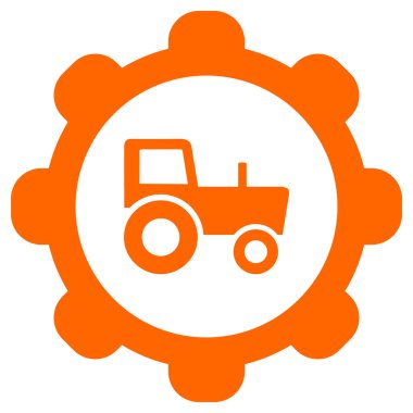 Vektör illüstrasyonu olarak traktör ve tekerlek