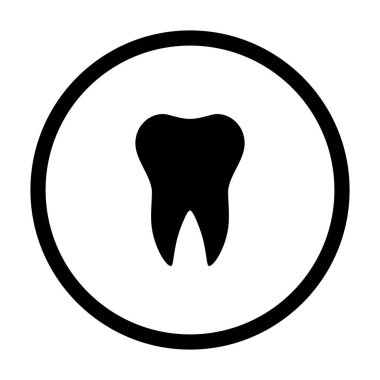 Vektör illüstrasyonu olarak diş ve daire