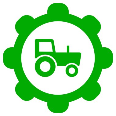 Vektör illüstrasyonu olarak traktör ve tekerlek