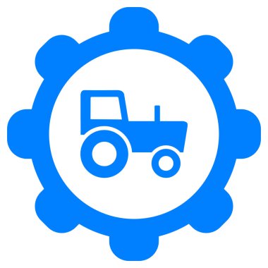 Vektör illüstrasyonu olarak traktör ve tekerlek