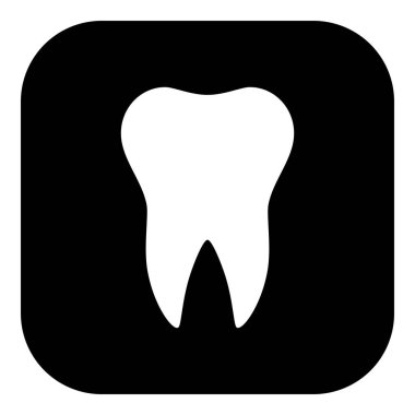 Vektör illüstrasyonu olarak diş ve uygulama simgesi