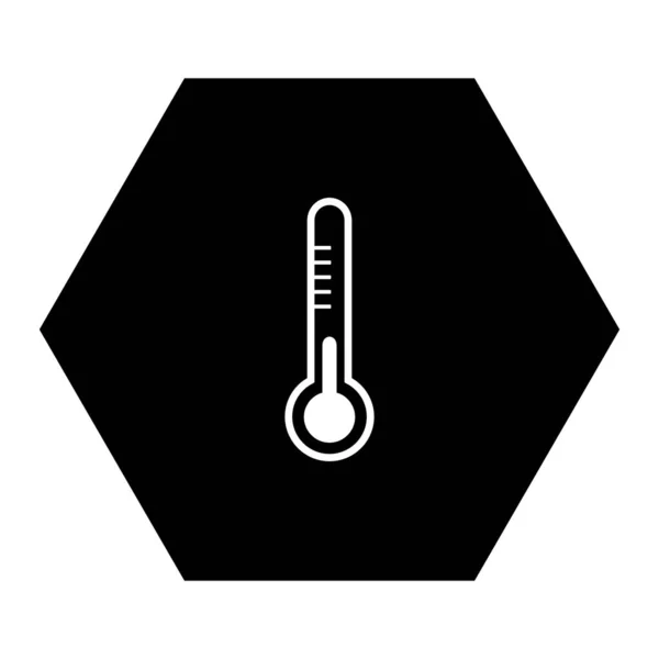 Thermometer Und Sechseck Als Vektorillustration Stockvektor