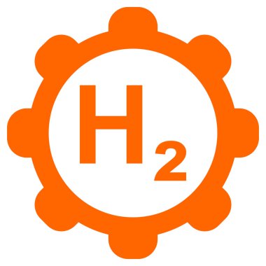 Hydrogen and wheel as vector illustration