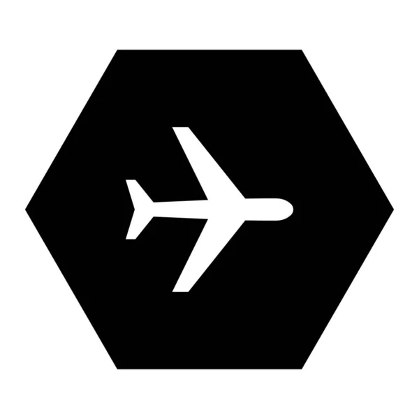 Flygplan Och Hexagon Som Vektor Illustration Royaltyfria Stockvektorer
