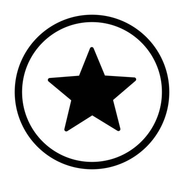 Vektör illüstrasyonu olarak yıldız ve daire