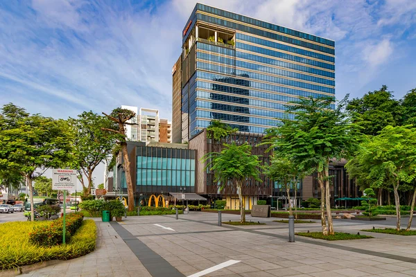 Юго Восточная Азия Сингапур Ноябрь 2022 Года Архитектура Современных Зданий — стоковое фото