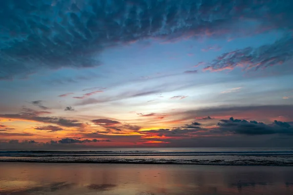 Schöner Farbenfroher Sonnenuntergang Über Dem Indischen Ozean Bali Indonesien Desktop — Stockfoto