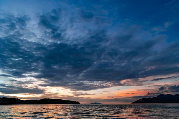Чудовий Захід Сонця Над Островом Лангкаві Андаманському Морі Малайзія Оболонка — стокове фото