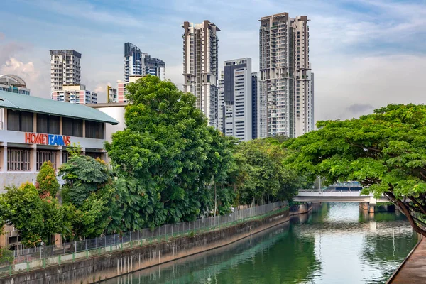 Sudeste Asiático Singapur Noviembre 2022 Modernos Edificios Residenciales Gran Altura — Foto de Stock