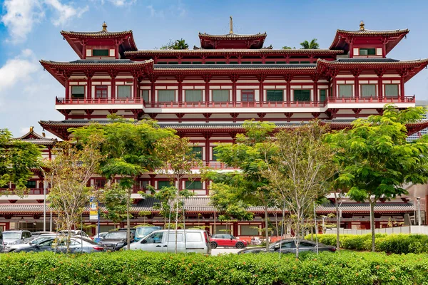 新加坡东南亚 2022年11月 佛牙遗址博物馆是位于新加坡唐人街地区的一座佛教寺庙和博物馆建筑群 — 图库照片