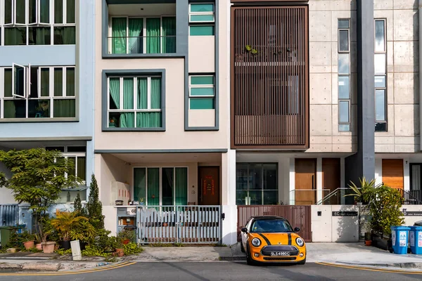 Zuidoost Azië Singapore November 2022 Fasade Residentiële Appartementen Gebouw Met — Stockfoto