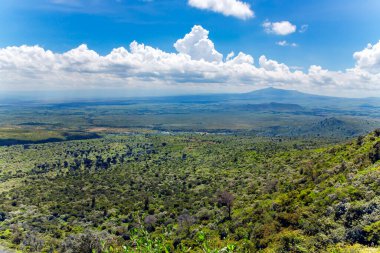 Büyük Rift Vadisi Kamandura Mai Mahiu Narok Road, Kenya, Afrika'dan güzel manzara. Orta Mozambik Kuzey Etiyopya yaklaşık 6000 kilometre uzanan.