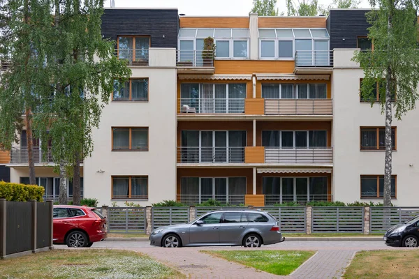 Lettonie Jurmala Juin 2023 Nouvelle Architecture Moderne Résidence Privée Dans — Photo