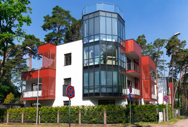 Latvia Jurmala Juni 2023 Nieuwe Moderne Architectuur Van Particuliere Residentie — Stockfoto