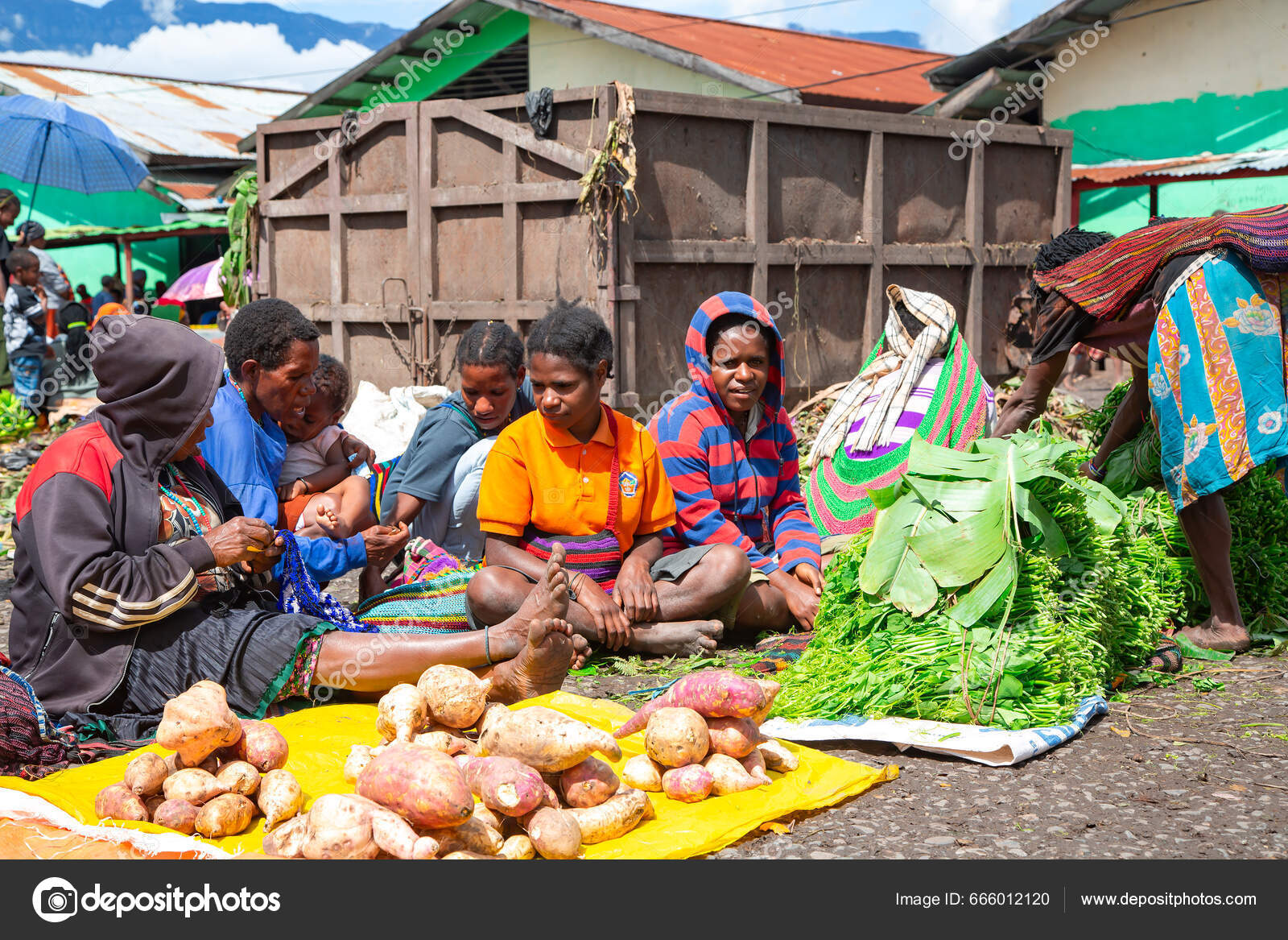 Indonesia Papua New Guinea Wamena Irian Jaya August 2019 Papuans