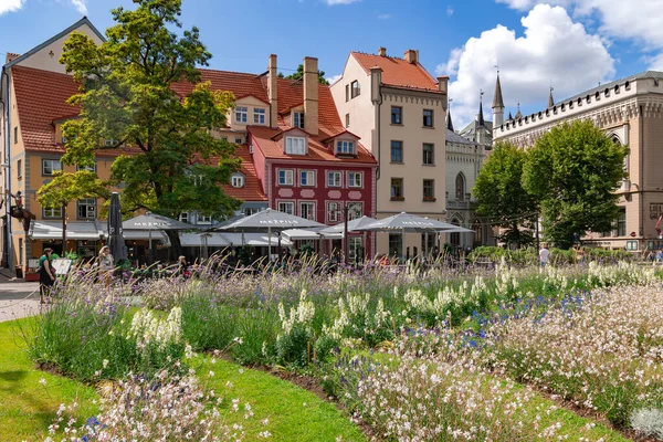 Latvia Riga Hazi Ran 2023 Livu Meydanı Riga Old Town Stok Resim