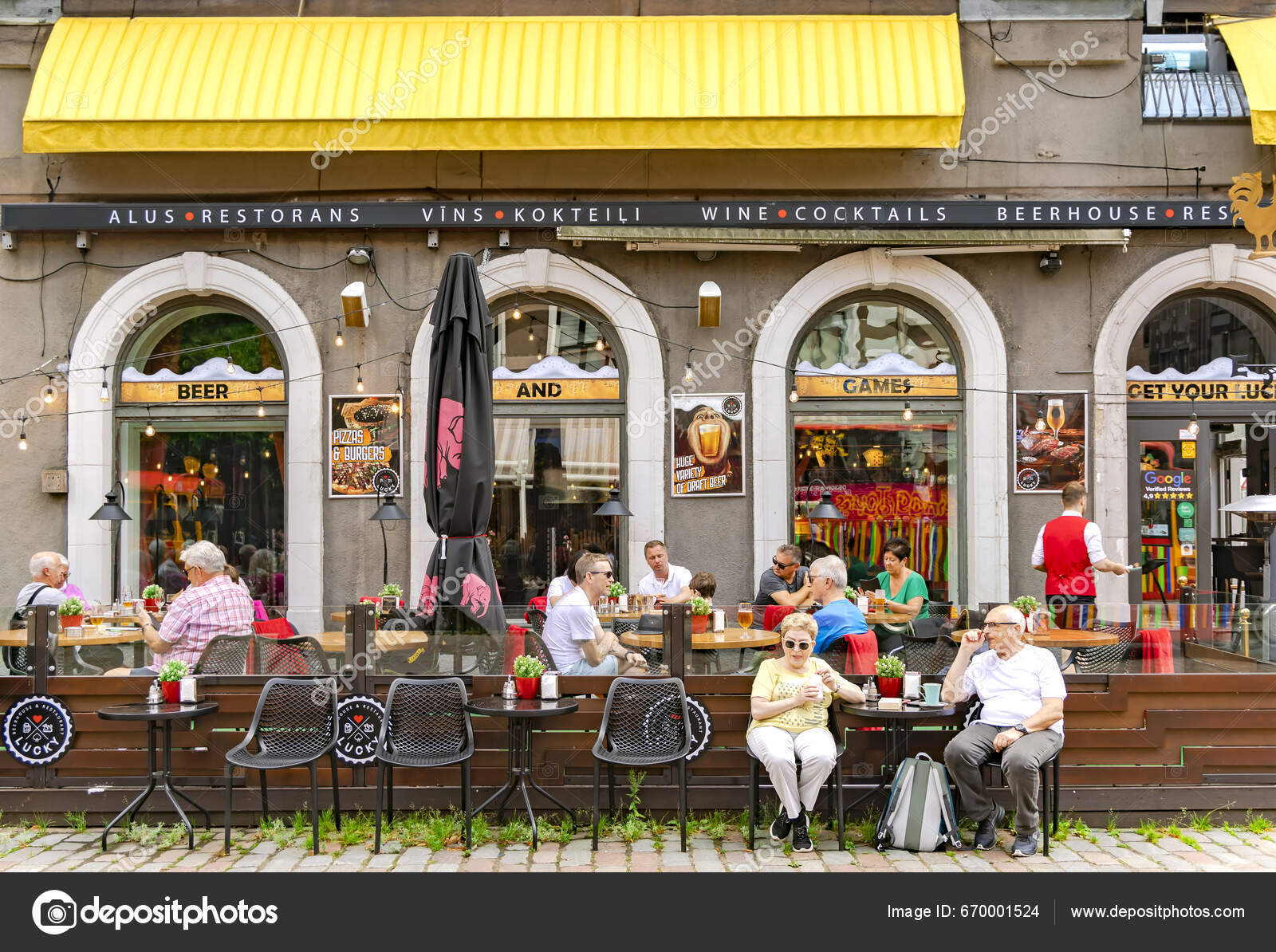 Latvia Riga August 2023 Panorama Street Riga Old Town Open – Stock
