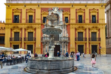 İspanya, Malaga, Mayıs, 28, 2023: Malaga, İspanya 'da Piskopos Palacio Episcopal