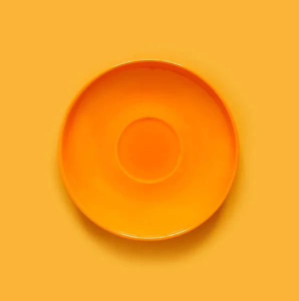 Oranje Borden Oranje Tafel Monochrome Minimalistische Afbeelding Hipster Stijl — Stockfoto