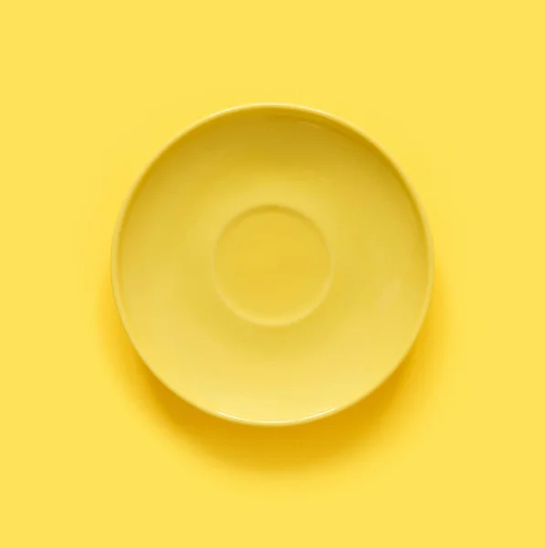Gele Borden Gele Tafel Monochrome Minimalistische Afbeelding Hipster Stijl — Stockfoto