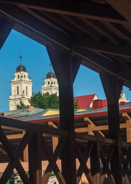 白俄罗斯明斯克的圣灵大教堂 图库图片