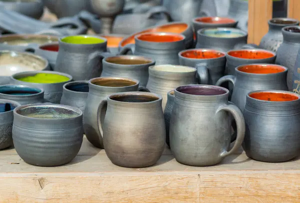 Clay Pottery Ceramic Sale Market Royalty Free Stock Photos
