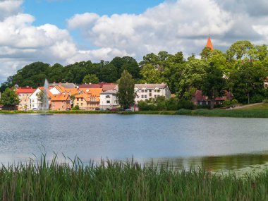 Talsi Kasabası, Letonya 'nın Panoramik Görünümü .