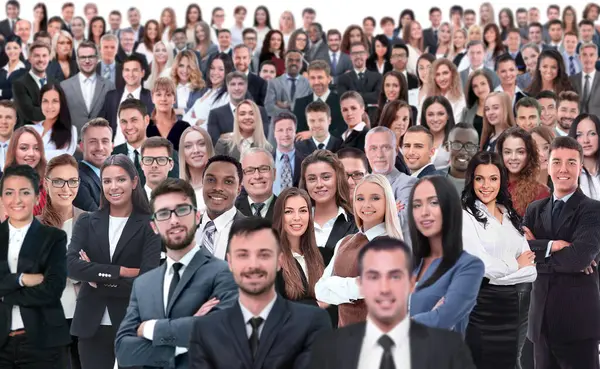 Collage Group People Portrait Smiling — Stock Photo, Image