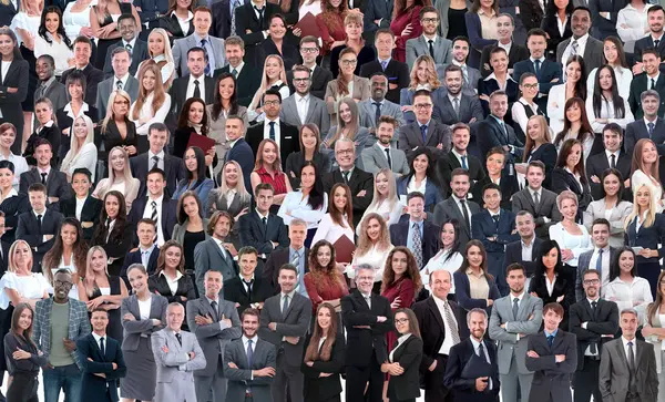 Collage Van Een Grote Groep Mensen Stockfoto