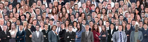 Collage Large Group People — Stock Photo, Image