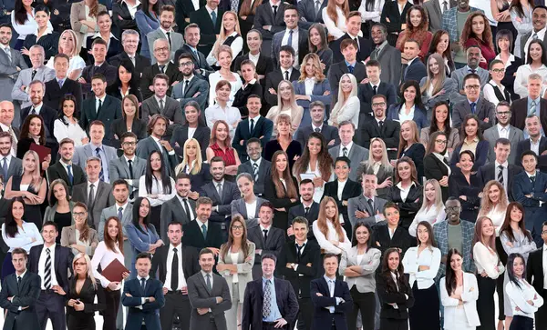 Collage Large Group People — Stock Photo, Image