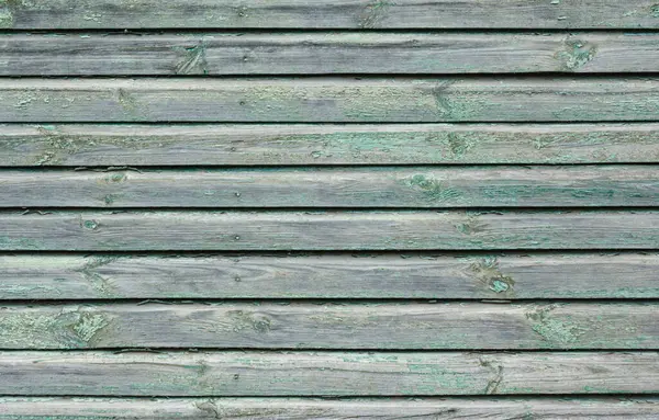 Зеленый Старый Деревянный Окрашены Панели Текстуры Фона Выцветшими Пилинг Краски — стоковое фото