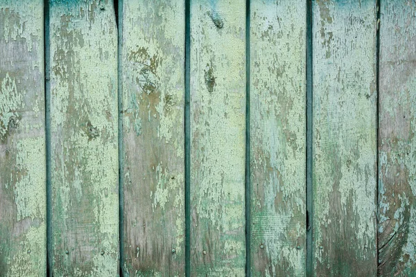 Зеленый Старый Деревянный Окрашены Панели Текстуры Фона Выцветшими Пилинг Краски — стоковое фото