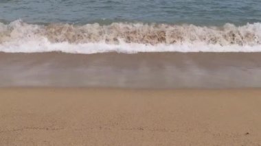 Barselona, Katalonya, İspanya 'da Akdeniz ve Barceloneta sahilleri