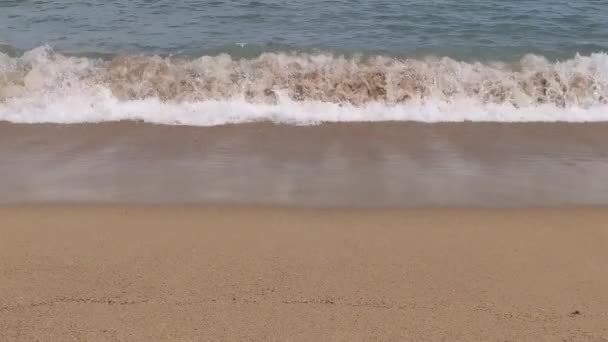 Mediterranean Sea Barceloneta Beach Located Barcelona Catalonia Spain — Stock Video