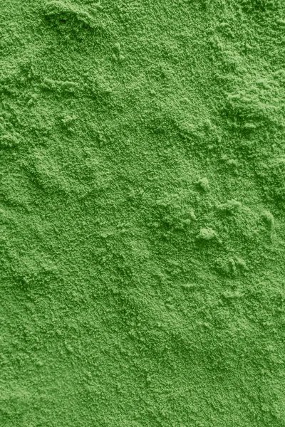 绿色粉末表面特写 鲜艳的颜色 抽象的背景 — 图库照片