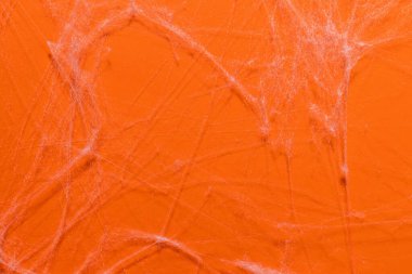 Turuncu duvarda örümcek ağı, Cadılar Bayramı arka planı