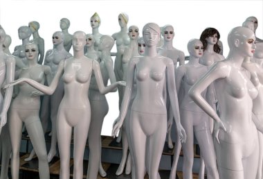 Satılık Beyaz izole çıplak mankenler