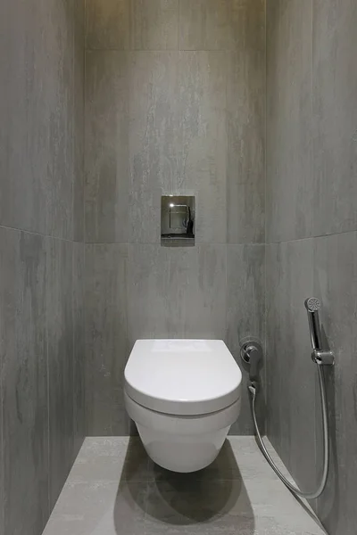 Toilettenschüssel Einem Modernen Innentoilettenraum — Stockfoto