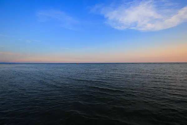 Пейзаж Заката Море Городе Градо — стоковое фото