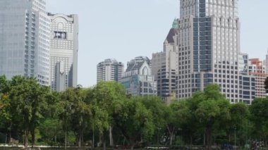 Bangkok 'un binaları, Tayland' ın sokakları.